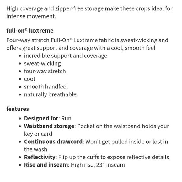 NWOT Lululemon Time to Sweat Crop 23" size 4 - Picture 3 of 10